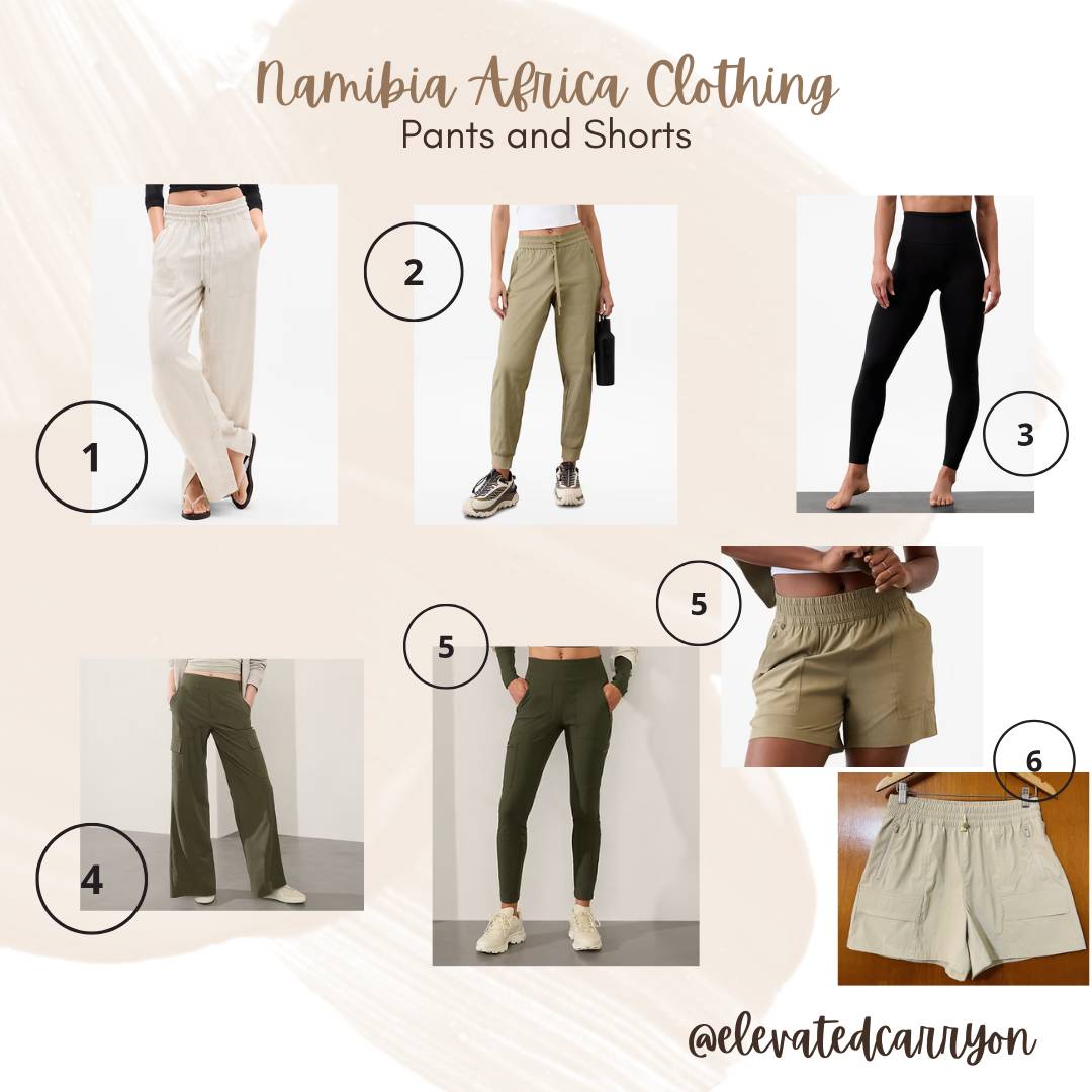 Essential Clothing for a Namibia Safari: Pants & Shorts